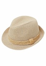 damesdop Marjanne zwart sisal - Bonnet hoeden