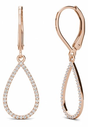 BOUCLES LAELIA DANGLING  - Orecchini - couleur or rose /cristal
