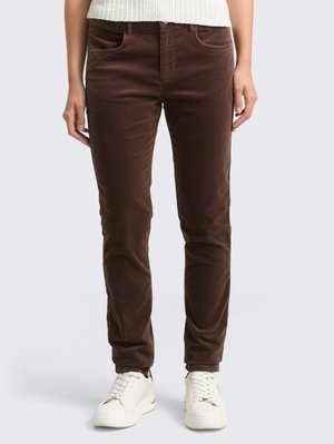 TTNELA SAMT - Trousers - soft chocolate brown