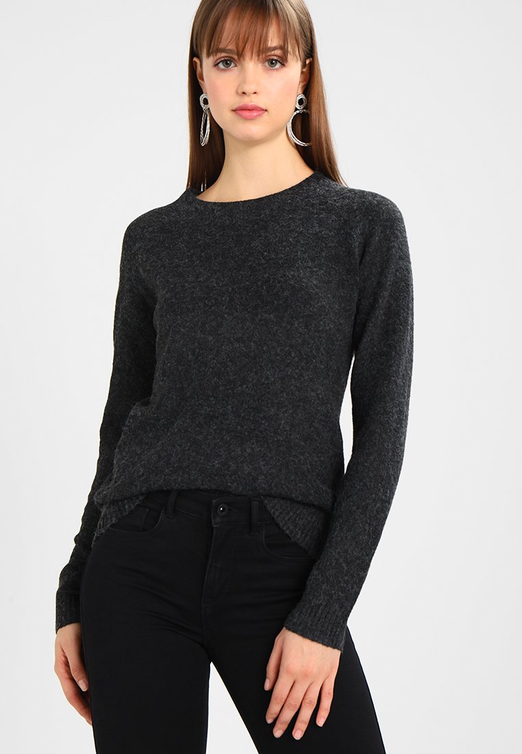 Vero Moda - VMDOFFY O-NECK - Jersey de punto - black/melange, Ampliar