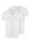 DAILY COMFORT 2-PACK DEEP V NECK - Undershirt - white