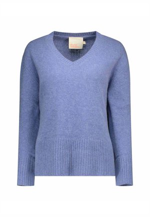 MAGLIONE SCOLLO A V - Maglione - denim
