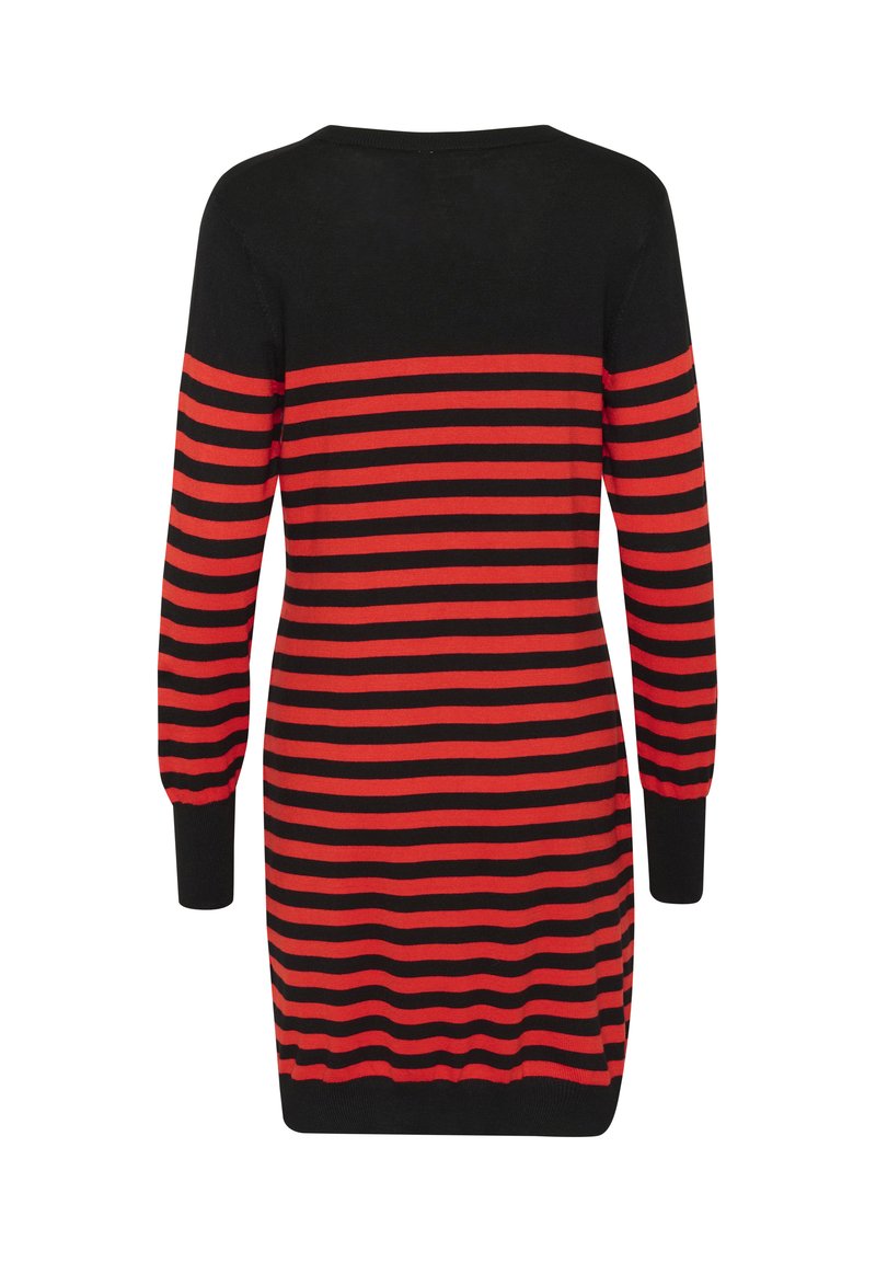 red and grey striped sweater dress Halter Embellished Crisscross Back Dress – Parthea Fashion main image 0