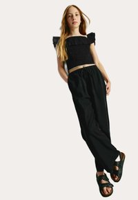 Marks & Spencer WIDE RICH - Pantaloni - black