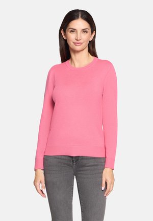 BASIC MIT RUNDHALSAUSSCHNITT - Strickpullover - pink