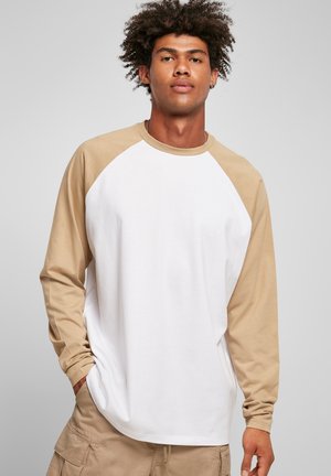 Urban Classics Tops ar garām piedurknēm - white unionbeige