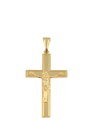 BALKEN-KREUZ CHRISTUS - Anhänger - gelbgold-coloured