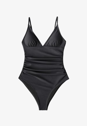 Cupshe, CLASSIC TUMMY CONTROL SWIMSUIT - Costume da bagno - black