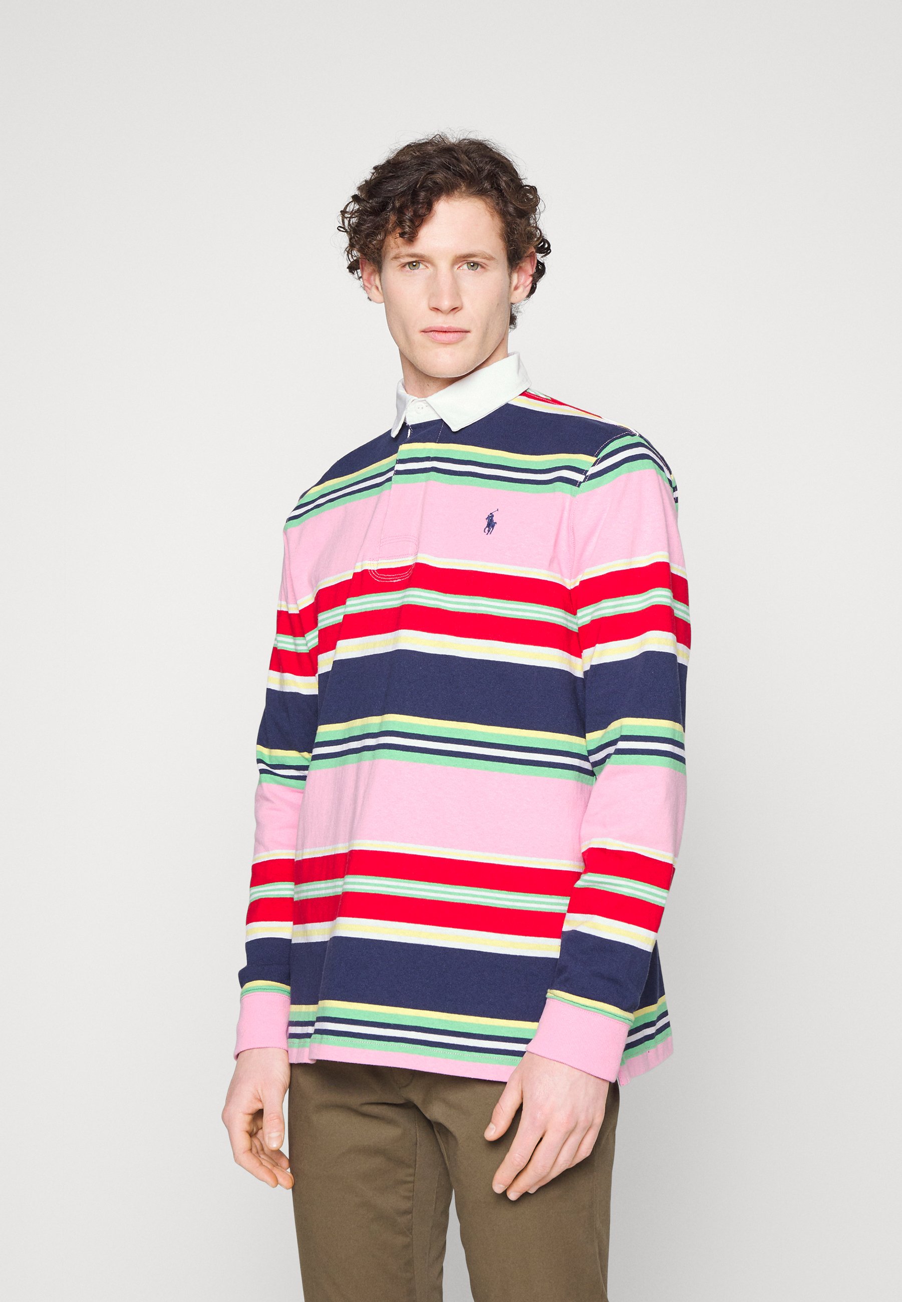 Polo Ralph Lauren CLASSIC JERSEY RUGBY SHIRT - Polo - harbor multi/rosa - Zalando.es