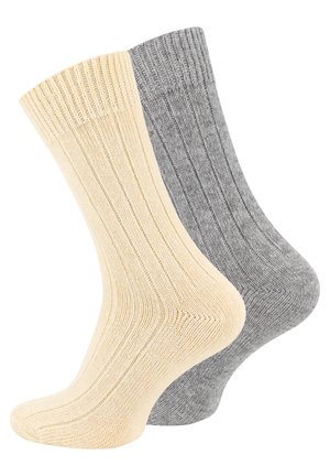 2 pack - Chaussettes - ecru hellgrau
