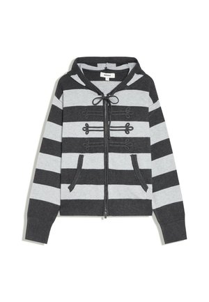Bershka, CHAQUETA CAPUCHA RAYAS - Gilet - grey
