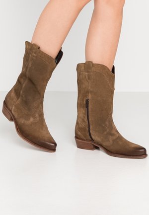 Bottes de cowboy / motard - taupe