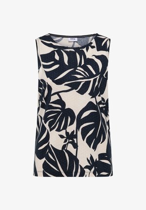 Cecil, TOP MIT RUNDHALS UND BLÄTTERPRINT - Top - palm breeze green