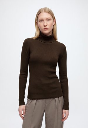 Marc O'Polo, LONGSLEEVE TURTLE  - Пуловер - burnt coffee