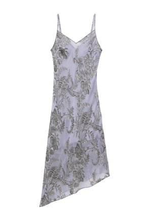 & OTHER STORIES, & OTHER STORIES FLORAL STRAP MIDI DRESS - Jurk - grey florals
