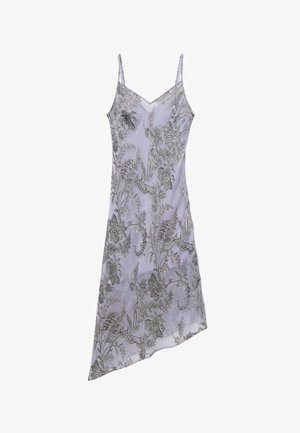 & OTHER STORIES, & OTHER STORIES FLORAL STRAP MIDI DRESS - Jurk - grey florals