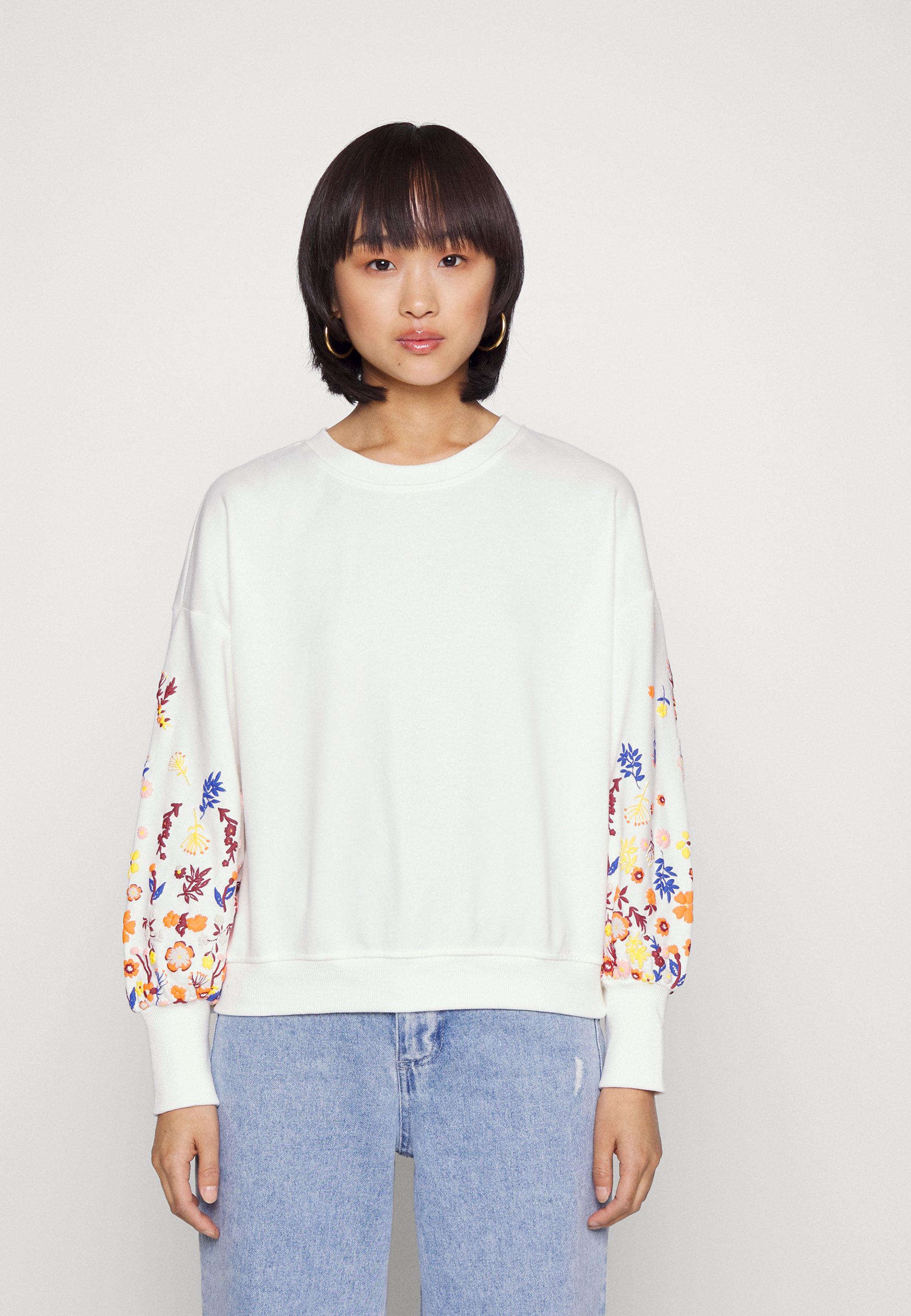 ONLY Onlbrooke Felpa Donna Con Stampa Fiori - Maglia Di Tuta Manica Lunga, Cotone E Poliestere - Foto 5