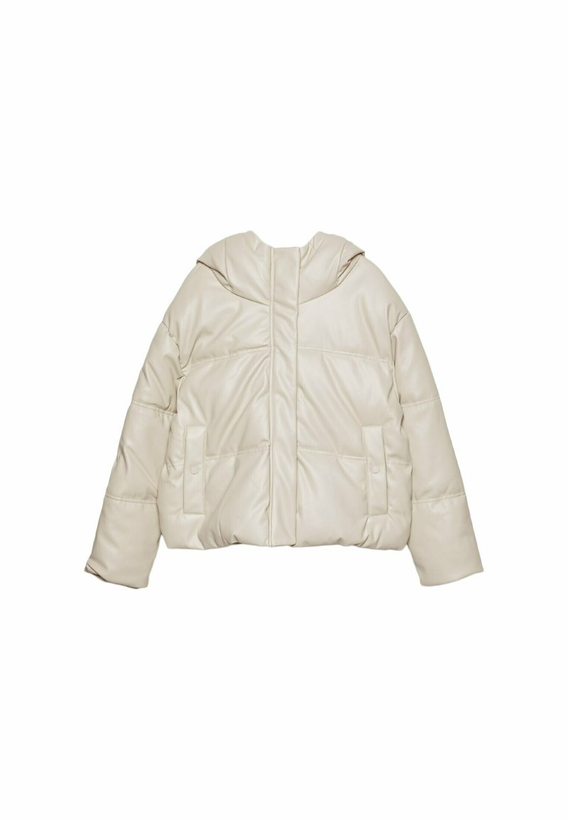 Stradivarius Imitatieleren jas beige Stradivarius Imitatieleren jas beige