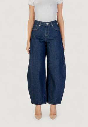 TAYLOR HW RINSE BARREL TAI 15360244 - Wide Leg - dark-blue-denim