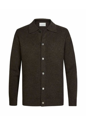 PROFUOMO, PROFUOMO CARDIGAN BUTTONS - Chaqueta de punto - dark brown