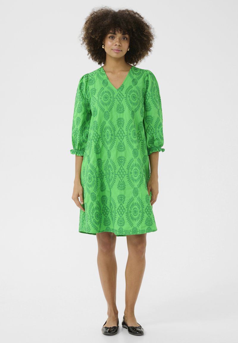 Culture CUTIA BRODERIE ANGLAISE - Day dress - green green/green - Zalando Culture CUTIA BRODERIE ANGLAISE - Day dress - green green/green - Zalando