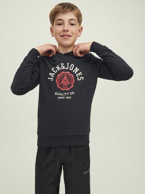 Jack & Jones Junior JJELOGO HOOD - Jersey con capucha - schwarz