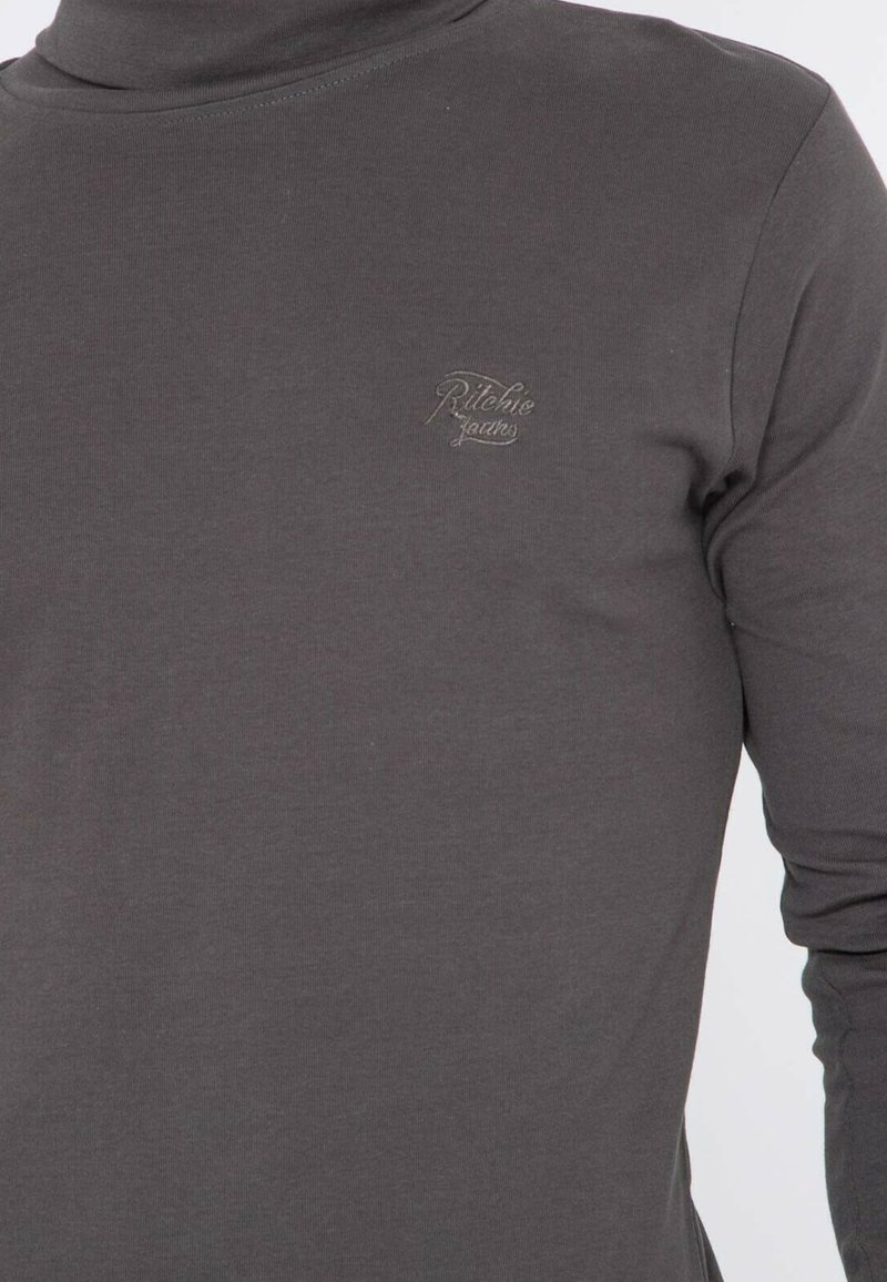 T-shirt Homme Avalanche Gris Manches Longues Col Ras Du Cou - Taille M, Occasion Parfait état