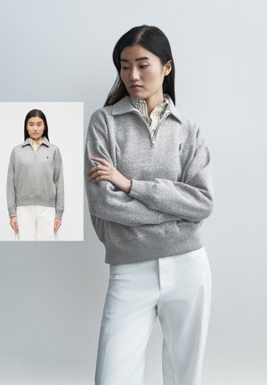 HALF ZIP NEW - Bluză de molton - dark vintage heather