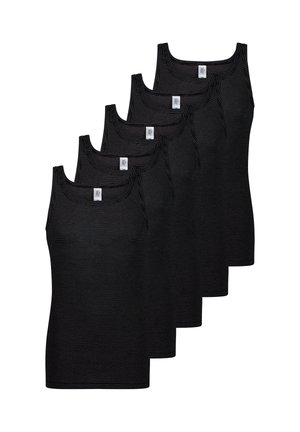 5ER PACK RINGEL - Unterhemd/-shirt - schwarz