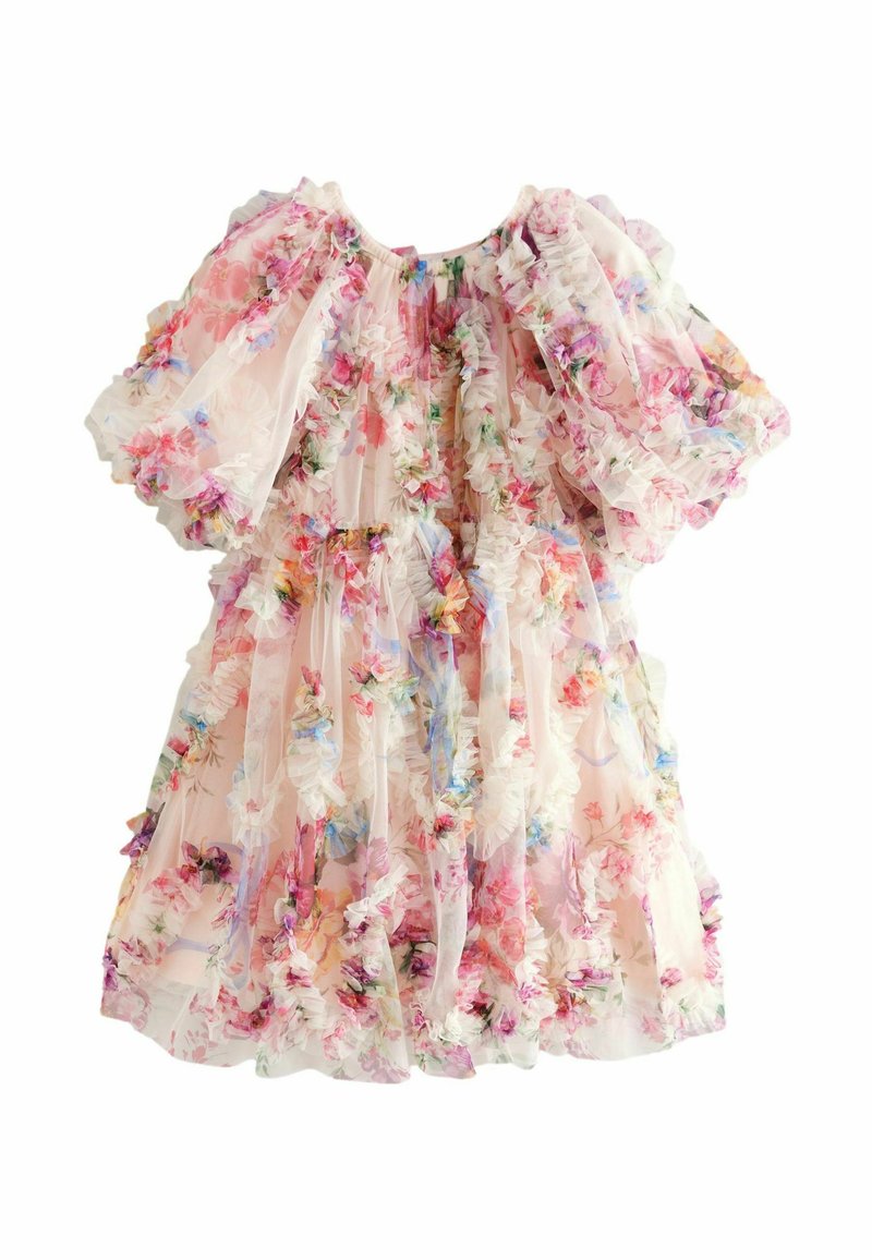Next - REGULAR FIT - RUFFLE   - Vestito elegante - pink floral print, Ingrandire