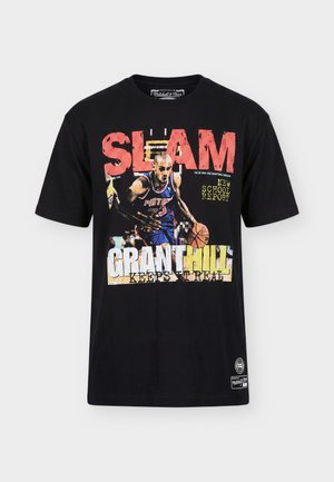 Mitchell & Ness, SLAM COVER BOXY TEE DETROIT PISTONS GRANT HILL - Equipación de clubes - black