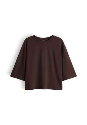 OPUS, RELAXED CRINKLE FLOW - Maglietta a manica lunga - coffee bean