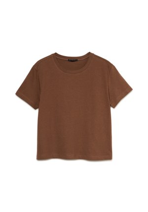 Sisley, BOXY FIT T-SHIRT - T-Shirt basic - brown