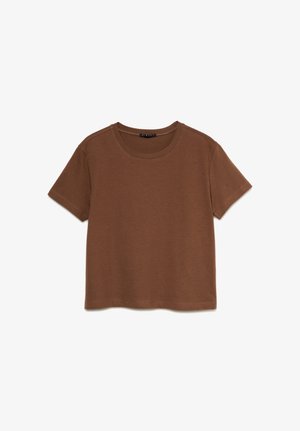 Sisley, BOXY FIT T-SHIRT - T-Shirt basic - brown