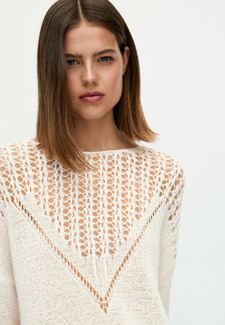 Damen Strickjacken | Massimo Dutti Strickpullover beige - TU73567 Damen Strickjacken | Massimo Dutti Strickpullover beige - TU73567