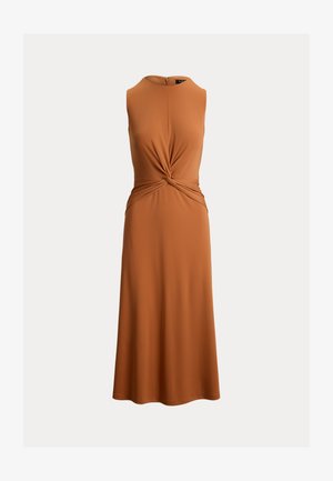 Lauren Ralph Lauren, TWIST-FRONT JERSEY SLEEVELESS DRESS - Trikotaažkleit - red terracotta