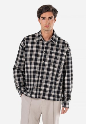 BEVILL - Shirt - washed dark stone/black