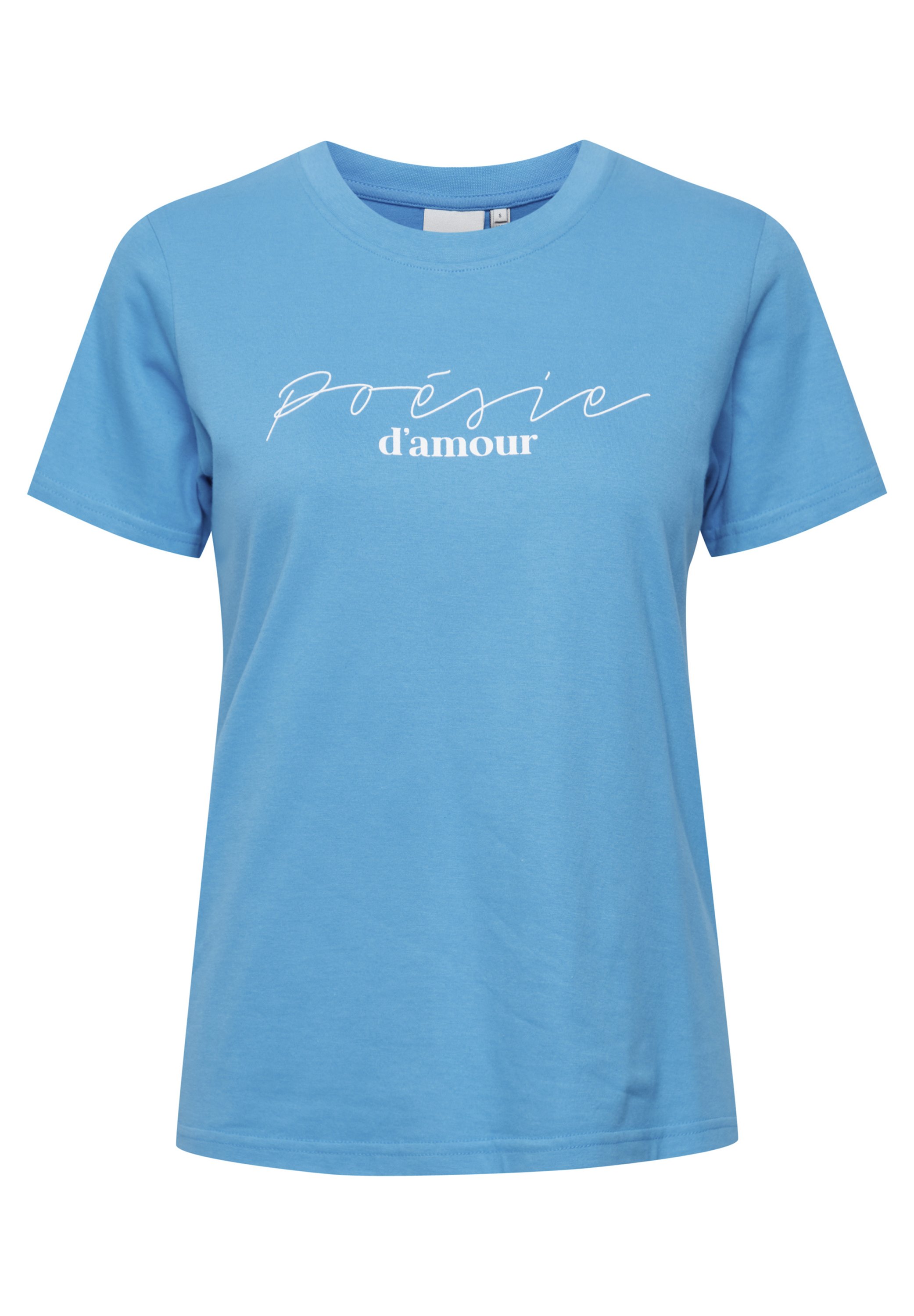 ICHI Damen T-Shirt Mit Metallic-Effekt – Lässiges Basic-Shirt Aus Weichem Material