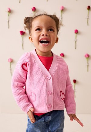 Next, REGULAR FIT - LOVE BUG CARDIGAN  . - Chaqueta de punto - pink