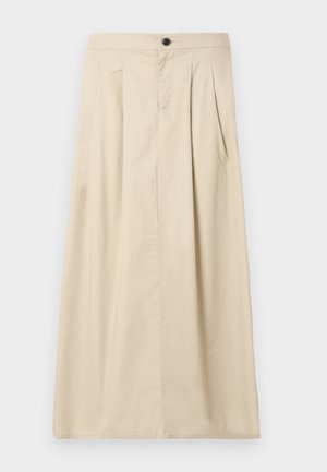 ONLY ONLZORA LONG PLEAT SKIRT - A-line skirt - oxford tan