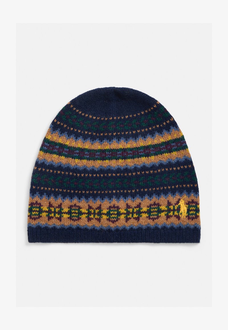 Polo Ralph Lauren FAIR ISLE WOOL-BLEND BEANIE - Mütze - navy multi