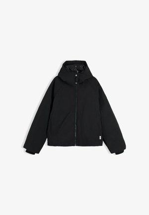Tommy Hilfiger, TOMMY HILFIGER SHINY WATER REPELLENT DOWN HOODED PARKA - Overgangsjakke - black