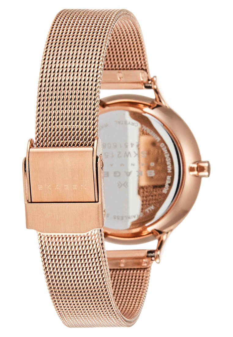 Damenuhren Milanaise Armbanduhr Gold Rose Gold Skagen
