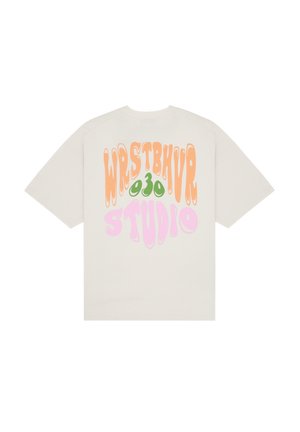 WRSTBHVR, WRSTBHVR T-SHIRT FLYNN V2 T-SHIRT UNISEX - T-shirt imprimé - gardenia