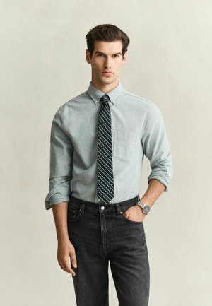 GANT, GANT BRUSHED OXFORD SHIRT - Overhemd - dark emerald