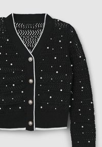 Calliope CON PERLE - Strickjacke - ultrablack