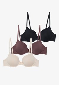 3 PACK - T-Shirt BH - nude/brown/black