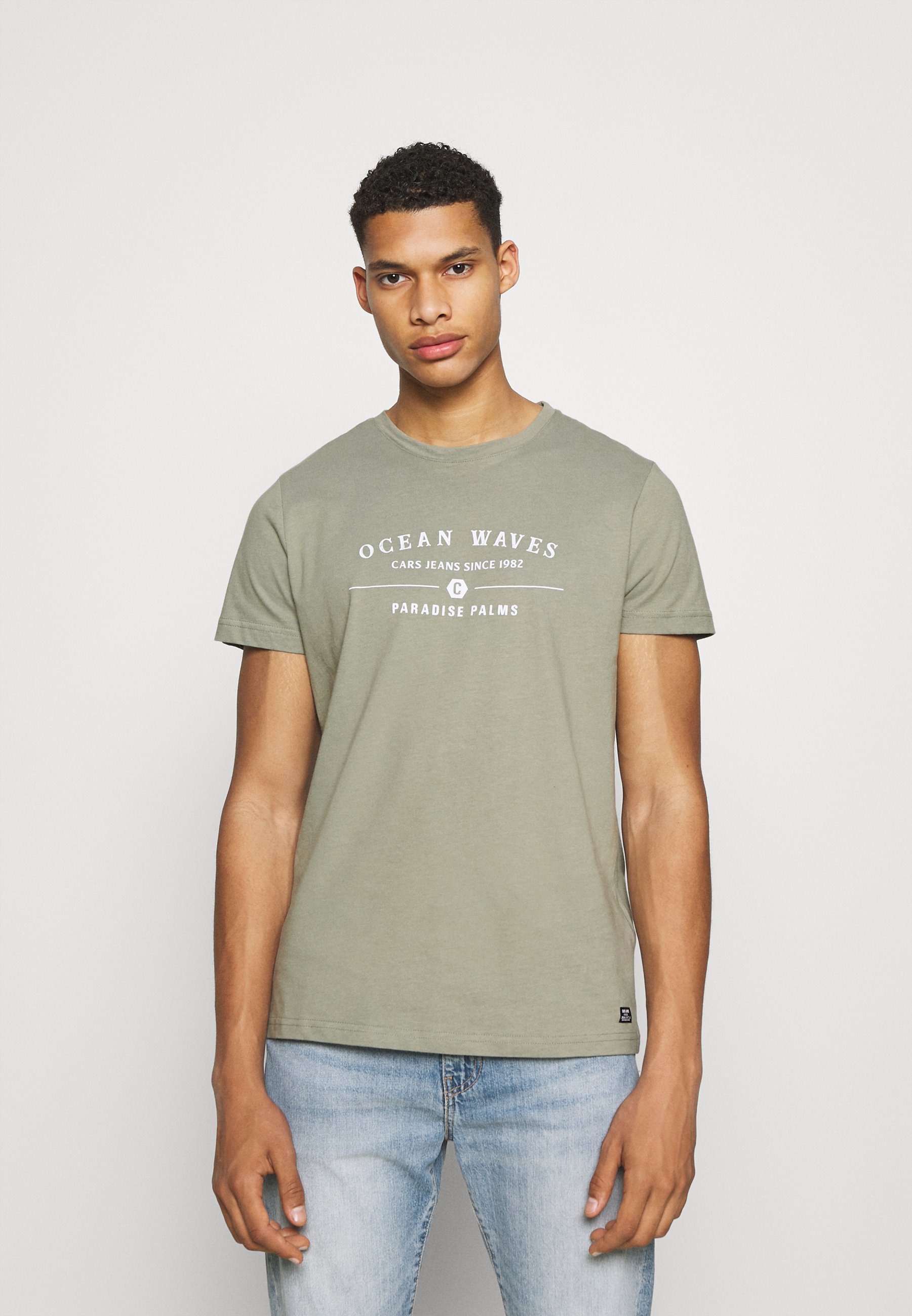 Cars Jeans DARTH - Marškinėliai su spaudiniu - olive/alyvuogių - Zalando.lt