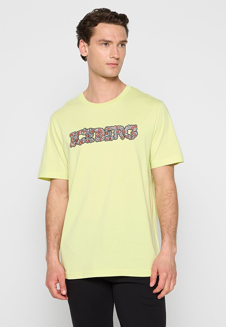 Iceberg T-shirt print geel
