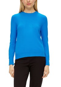 s.Oliver MIT ZIERKNÖPFEN - Strickpullover - royalblau